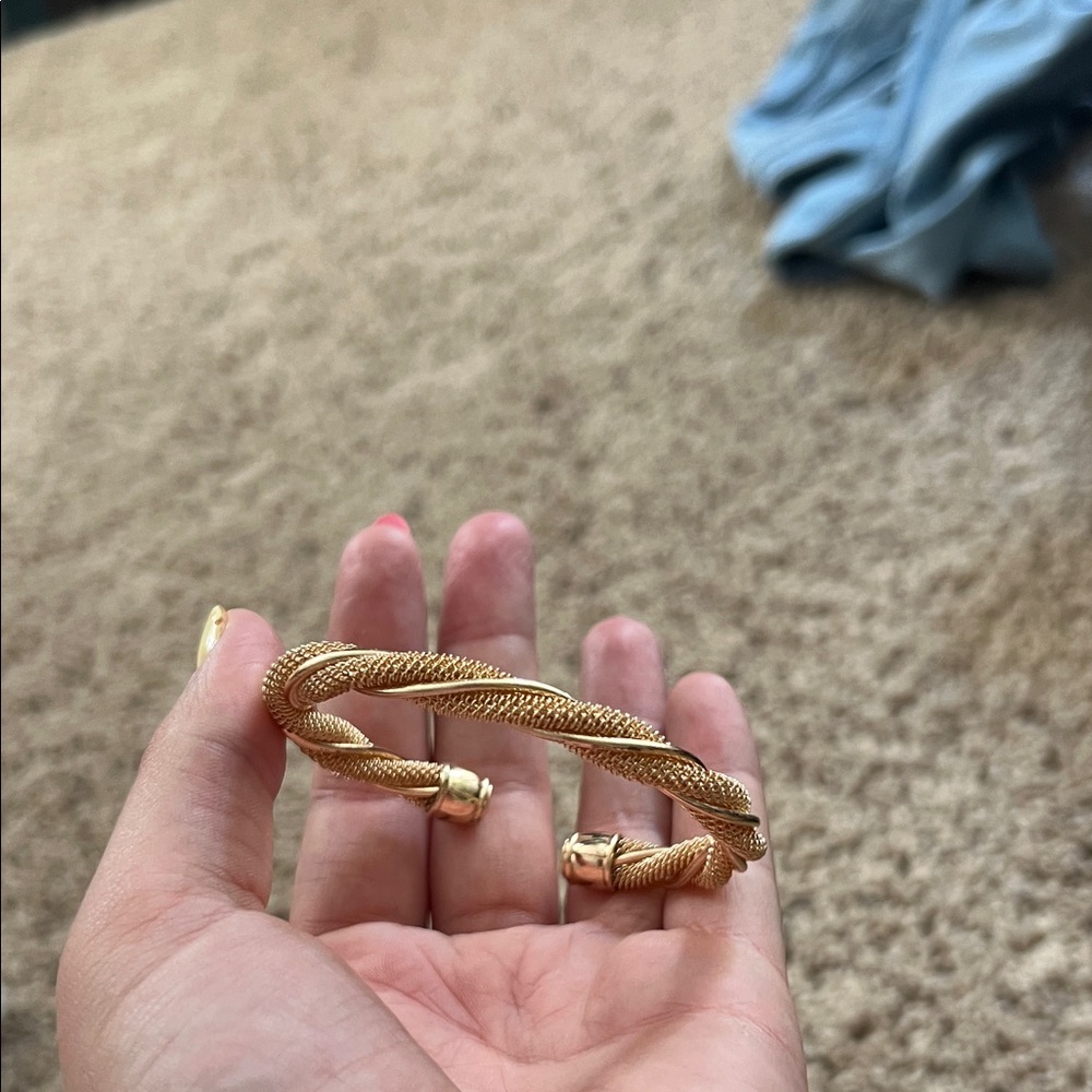Gold Twisted Cuff Bracelet